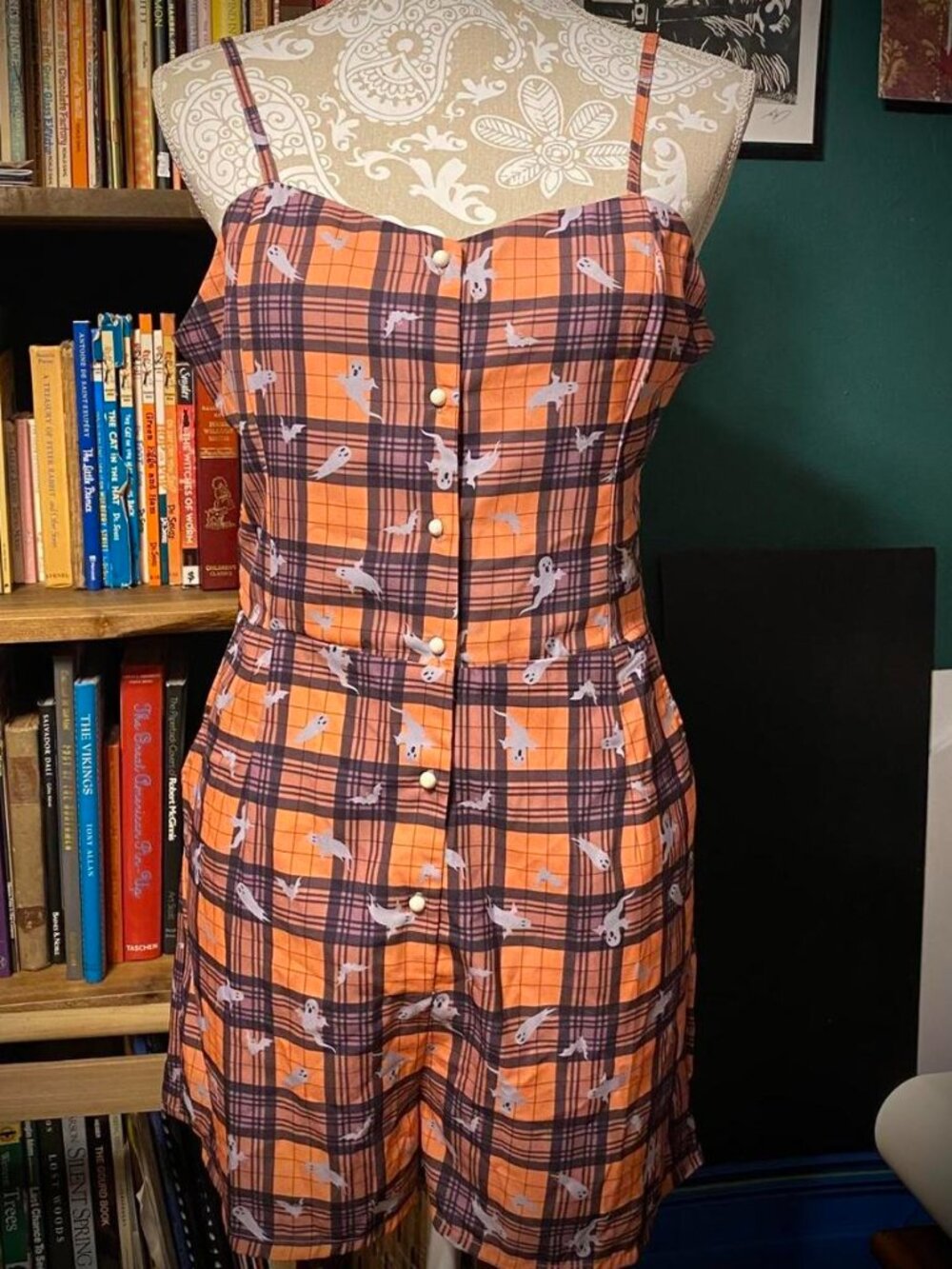 Timeless London plaid ghost romper